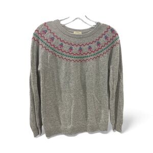 🎉Telluride Clothing Co. Fair Isle Sweater |Gray Multicolor Knit